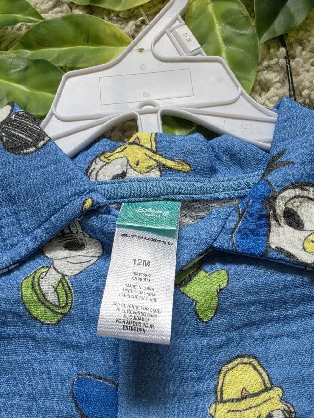 Baby Boy Mickey Mouse Muslin Outfit (9-12 Months)
